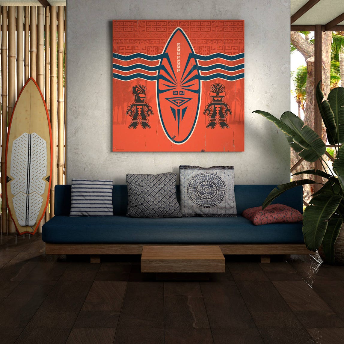 Artist. Piotr Paneczko. Artwork from Curf Culture collection (Surf Art). Working technique is Mixed Media. Illustration and composing. Original Fine Art Print. Limited editions. Signed.