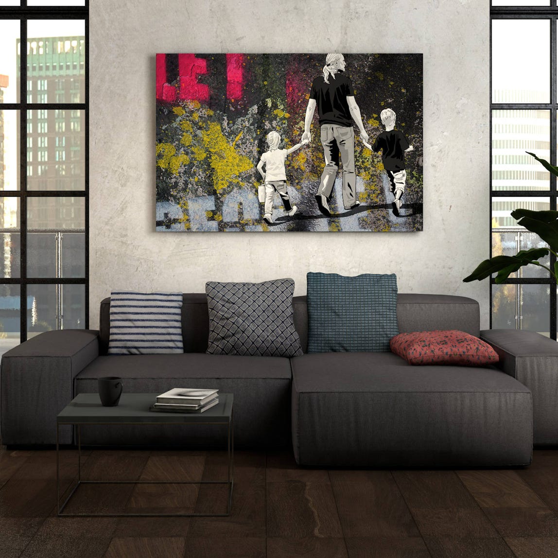 Artist. Piotr Paneczko. Artwork from Street Art for Home Collection. Working technique is Mixed Media. Illustration and composing. Original Fine Art Print. Limited editions. Signed.