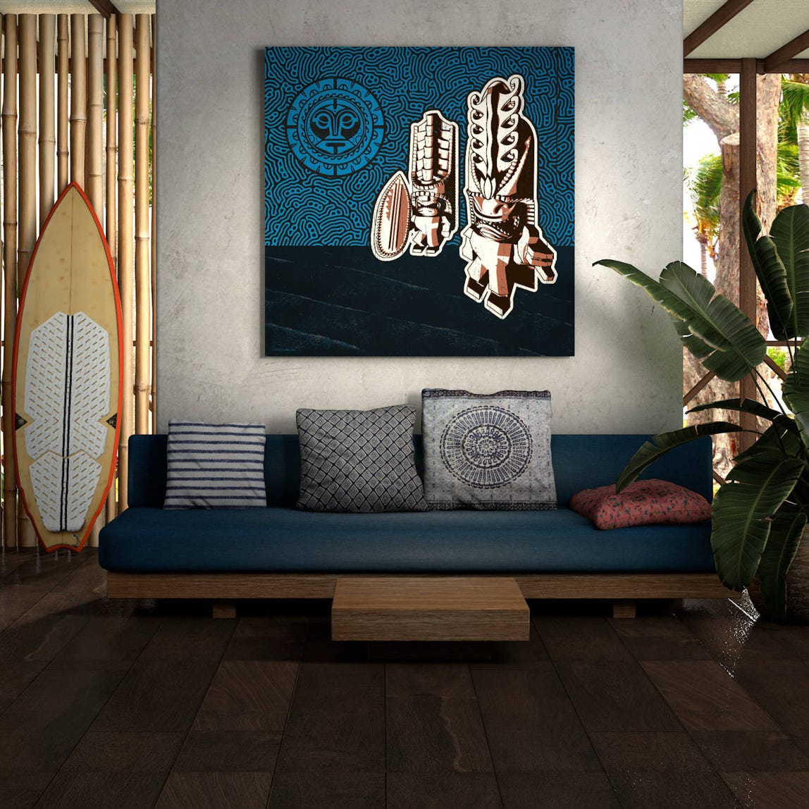 Artist. Piotr Paneczko. Artwork from Curf Culture collection (Surf Art). Working technique is Mixed Media. Illustration and composing. Original Fine Art Print. Limited editions. Signed.